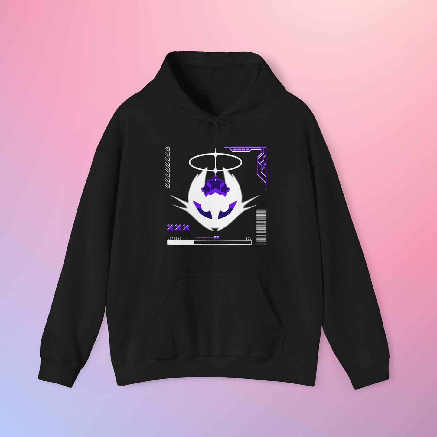 CYB3R N3K0 - BLACK HOODED SWEATSHIRT